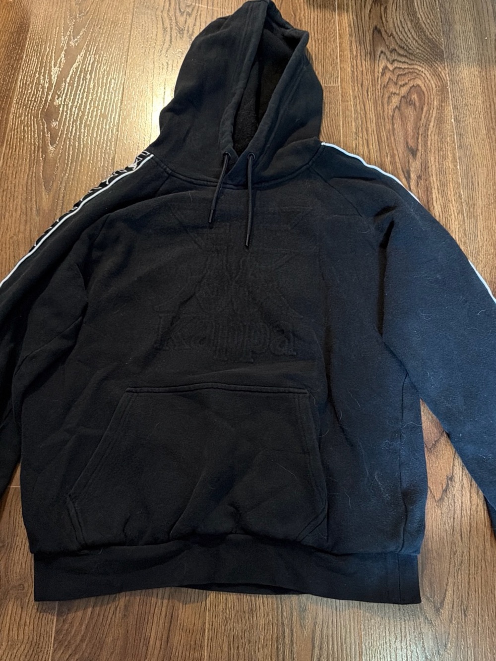 Kappa x FaZe Black Hoodie with White Side Stripe - Men